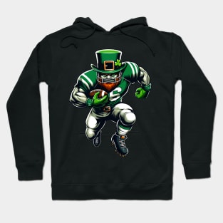 St Patrick's Day Irish Leprechaun Football Player Hoodie